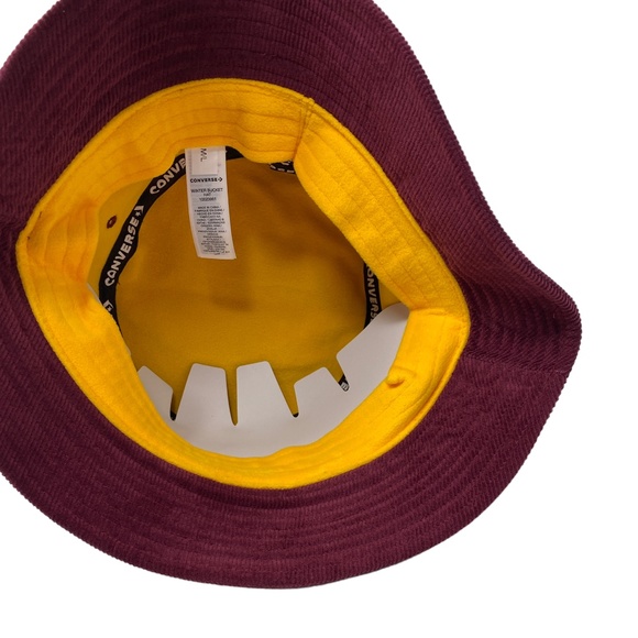 š„HOT SALEš„Converse Bucket Hat Wine Velvet Unisex Size M-L 10023961-A01 - Picture 3 of 4